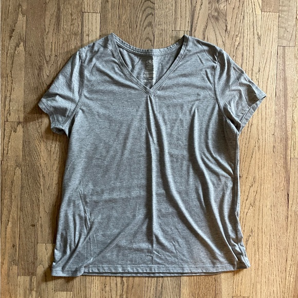 Athletic Works Heather Gray V-Neck Tee - Picture 1 of 4